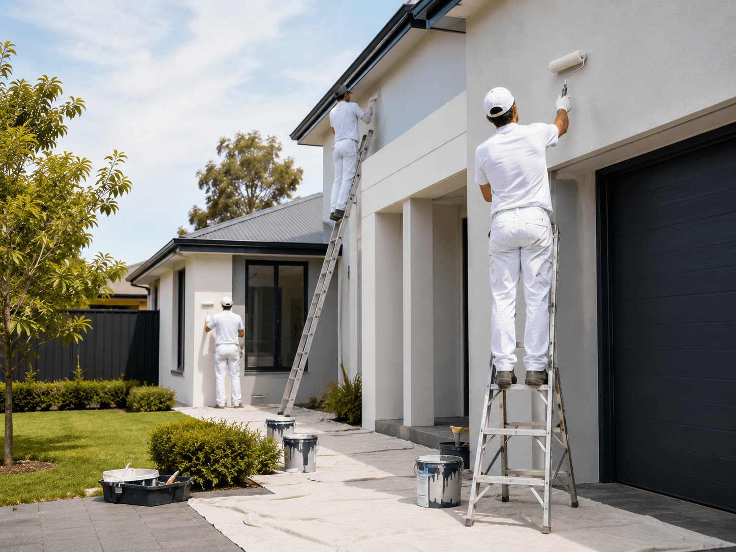 The TitanLux team on site at a Perth painting project